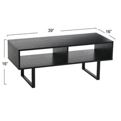 Household Essentials Jamestown Tv Stand Coffee Table Rectangular Storage