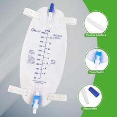 Convenient Easy-Tap 1000ml Urinary Drainage Bags with Anti-Reflux Valve