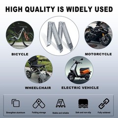 Heavy-Duty 750 Lbs Motorcycle Loading Ramp – 78in Folding Ramp with Straps for A