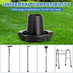 2PCS Cane Tips, 3/4 Inch Upgrade Heavy Duty Rubber Crutch Tips, Replacement Rubb