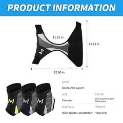 Adjustable Lace up Ankle Brace for Sprained, Plantar Fasciitis & Tendonitis