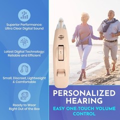 Digital Hearing Amplifier – Pair of 2 Noise Cancelling with One Touch Volume …