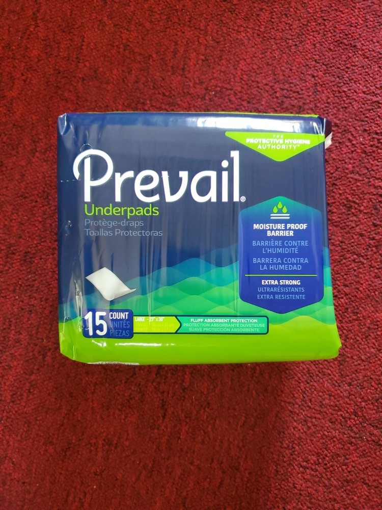 Prevail Underpads Large 23” X 36” Absorbent Protection 10 Packs Of 15 count