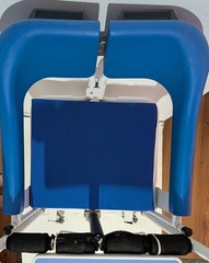 Patient Lift Transfer Chair, Bathroom Wheelchair w/180° Split Seat and Potty