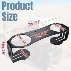 Grab Bar Dual Cup Holder,Motorcycle A3 Steel Powder Coated Drink Holder BLACK