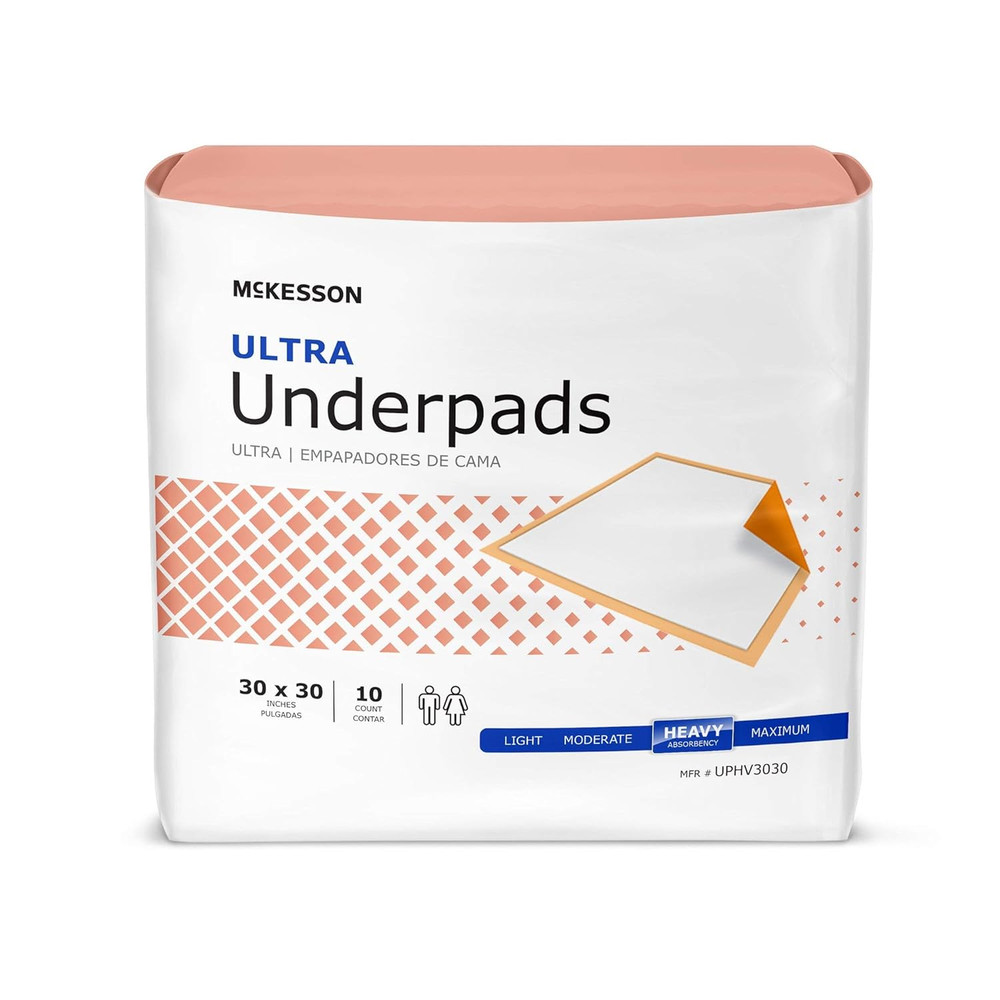 Ultra Underpads, Incontinence Bed Pads 30″ X 30″ [100 Count], Heavy Absorbency,