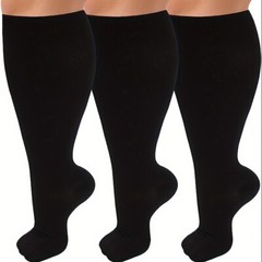 3 Pairs Plus Size Compression Socks 20-30 mmHg for Men Women 5XL-7XL For Cycling