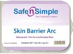 90 (3 packs) Safe N Simple SNS20630 Skin Barrier Arcs 1″ Expires 2027