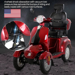 800W 4-Wheels Travel Mobility Scooter 60V 20AH Battery Motor for Adult Senior US