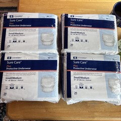 80 Pieces Covidien Ref 1605 Sure Care Unisex S/M Heavy Underwear – Like Attends