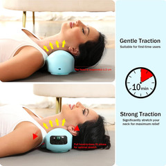 Red Light Therapy Neck Traction Pillow, Neck Stretcher for Neck Pain Relief