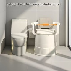 Bedside Commode Portable Toilet for Adult Elderly Toilet Chair Seat with Armrest