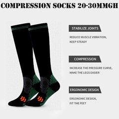 3x Sports Compression Socks Women Men Casual Stockings Knee High Socks S/M-XXL