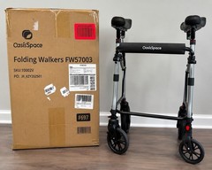 Aluminum Walker Oasis Space Compact Folding Front Wheels Adjustable Height