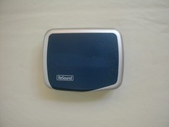 Genuine Resound Hearing Aid Case Very Dark Blue & Silver 3.75″Lx3″W