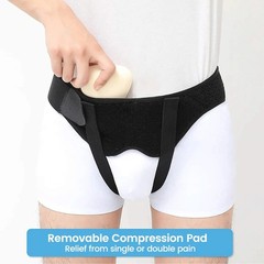 Hernia Support Belt Men Truss For Inguinal With 2 Removable Compression Pads US
