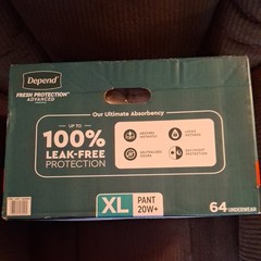 Depend Fresh Protection Advanced Underwear Women, Sz. L , 64 Count (20 W+ Pant)