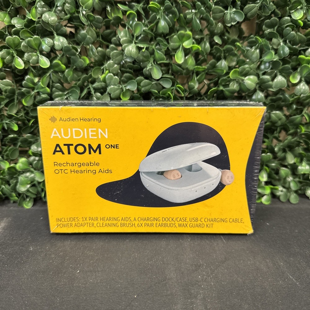 Audien Atom One OTC Hearing Aids – Wireless, Rechargeable, and Comfortable