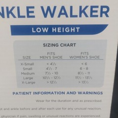 Fla Orthopedics Ankle Walker Low Height Size M Medium MD Right Or Left Therapy