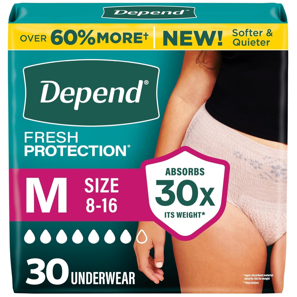 Fresh Protection Adult Diapers, Incontinence Underwear for Women, Disposable,…