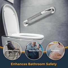 2 Pack 24-Inch Anti Slip Shower Handles 1″ diameter Stainless Steel