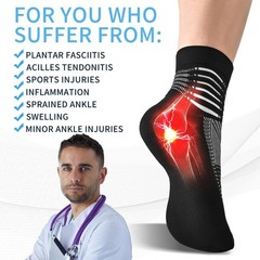 Compression Ankle Support Socks Cushioned Athletic Men Women 2 3 6 Pairs