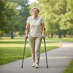 PEPE Mobility Folding Crutches for Adults (x2 Units), Open Cuff, Adjustable Heig