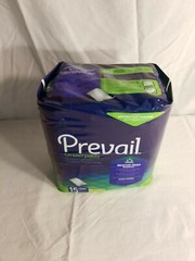 Prevail Underpads Size large, 15 Count, moisture proof barrier, extra strong