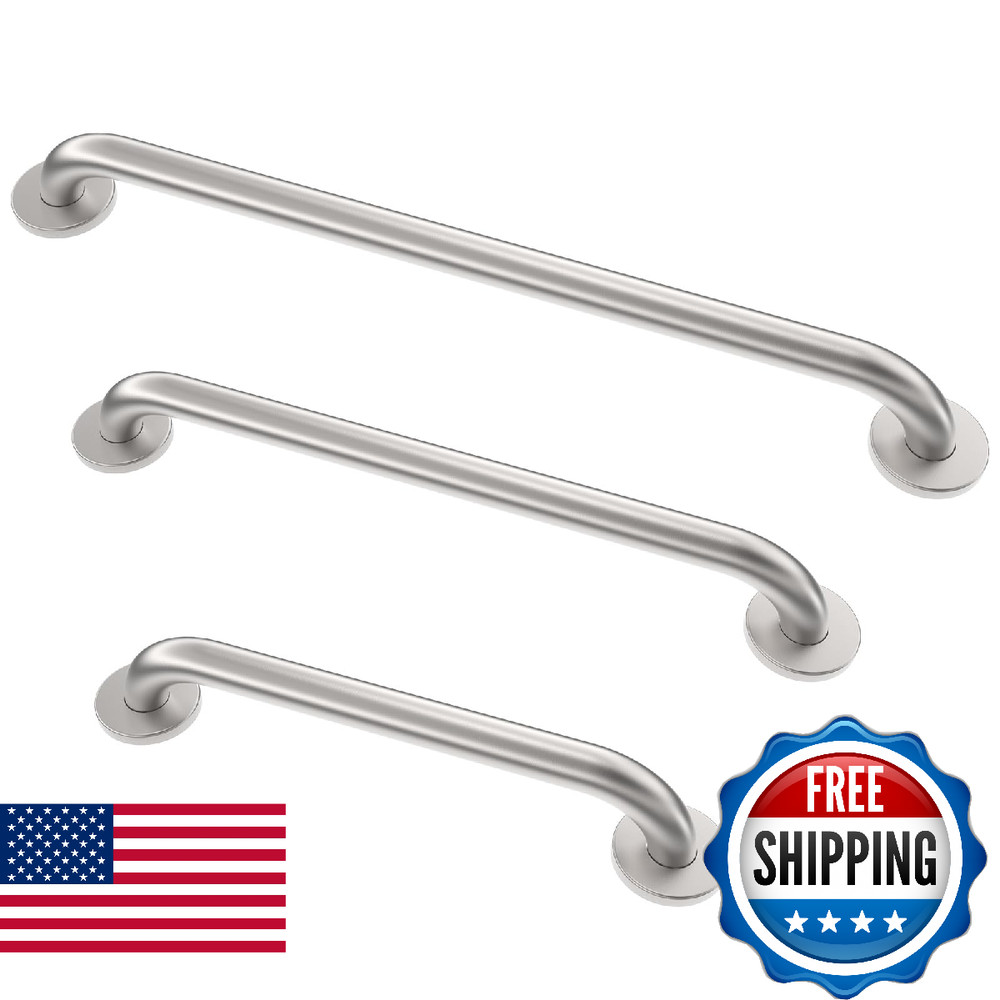 Jubomt Grab Bar Bundle For Ada Compliance Brushed Stainless Steel 1.5 Diameter
