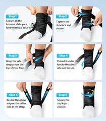 Ankle Brace for Men Women with Auto-adaptive Side Pads Stabilizer Support Medium