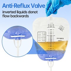 5 Pack Urinary Leg Bag,1500ml Urinary Drainage Bag with Cloth Tape,
