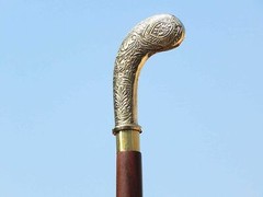 Vintage King Brass Designer Walking Stick Cane for Men and Women Brass Victorian