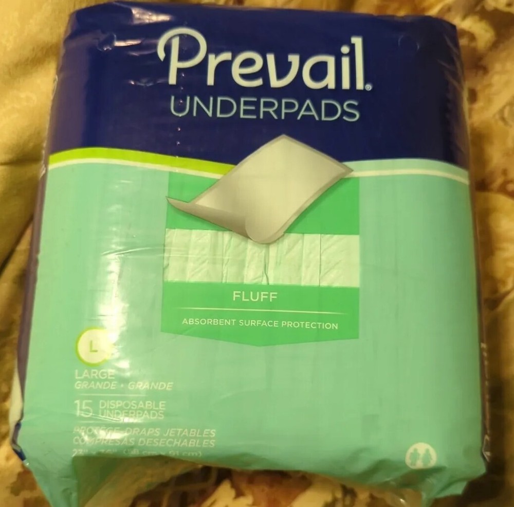 Prevail Disposable Underpads size Large 23″ X 36″ (15 count) 2-Package