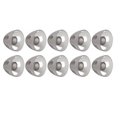 10Pcs Hearing Aids Dome Soft Open Domes Black Layer Replacements Eartip