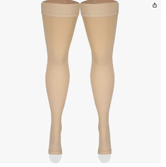 Amazon Basic Care Medical Compression Stockings 20-30mmHg Support Medium Beige