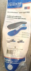FREEDOM Accommodator Semi-Rigid Pro Orthotics 3/4 Length Mens 11-11.5, Women 13