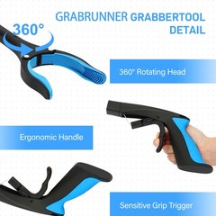 2 Pack 32 inch GrabRunner Reacher Grabber Tool with Strong Magnetic and Swive…