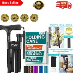 Collapsible Walking Cane with Ergonomic Grip – 37-inch Lightweight Mobility Aid