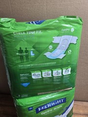 (2)Adult Diapers Extra Heavy Absorbency L 56in-56in 20 Count FitRight Waist Size