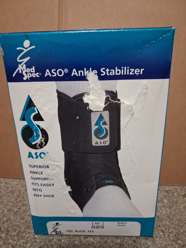 Med Spec 264019 Size XXS ASO Ankle Stabilizer, Black