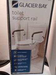 Glacier Bay Toilet Support Rail Adjustable Grab Bar White 1005 152 297 New