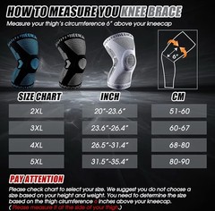 Plus Size Knee Brace for Knee Pain, Knee Support with Side Stabilizers & Pate…