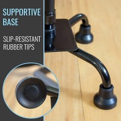 Quad Base Walking Cane for Enhanced Support – Adjustable Height 31.5-37.5in