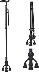 Free Standing Adjustable Foldable Walking Cane, Supports up to 300 lbs