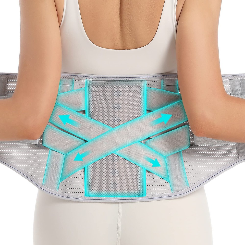 Adjustable Lumbar Support Back Brace for Lower Back Pain Relief – Sciatica, Hern