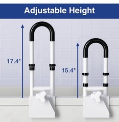 Adjustable Bathtub Safety Rail, Bathtub Handle Grab Bar with Non-Slip Grip fo…