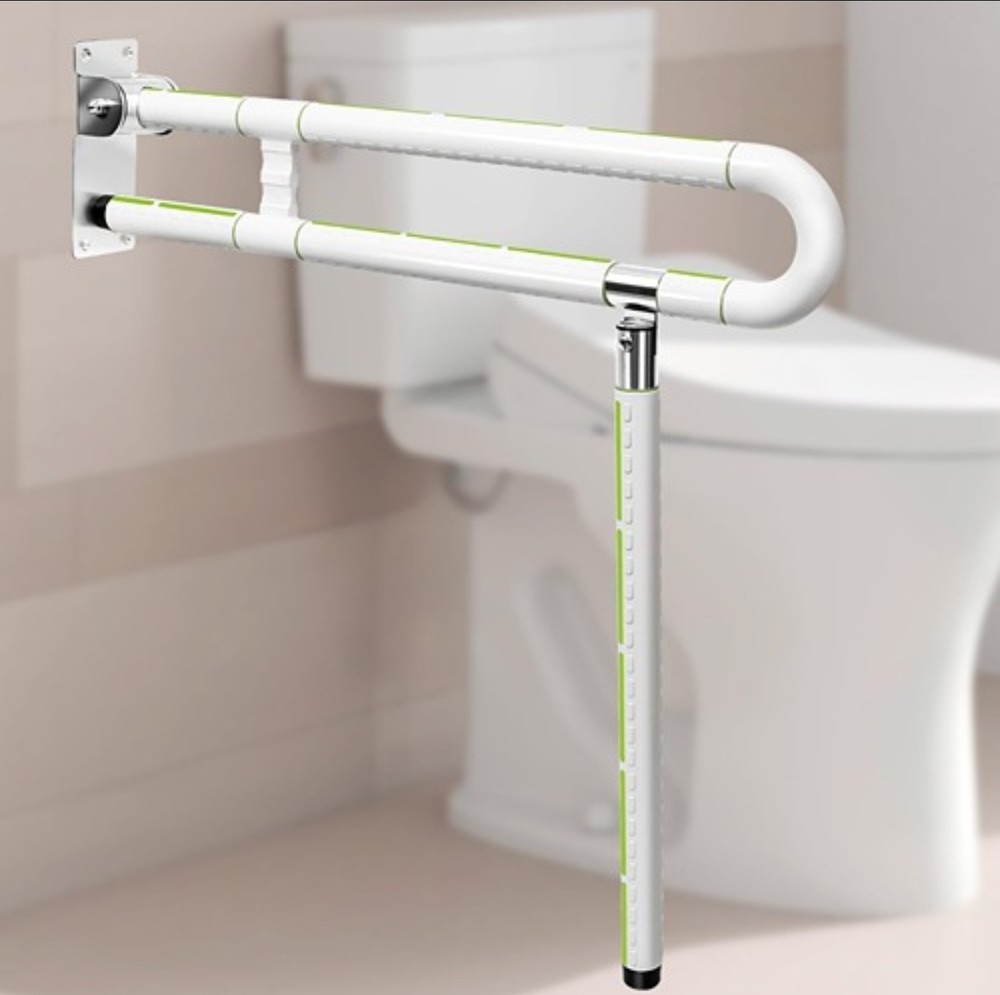29.5 Inch Toilet Grab Bar – Foldable Toilet Safety Rails for Seniors, Flip-Up…