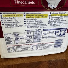 Vintage Depend Fitted Briefs 18 Diapers Adult Large USA Leakage Barrier New 90s