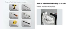 26-Inch Foldable Toilet Grab Bar – 90° Flip-Up Design, Premium 304 Stainless