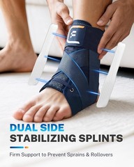 Ankle Brace Men Women with Figure 8 Support Triple Lock Compression for Sprains
